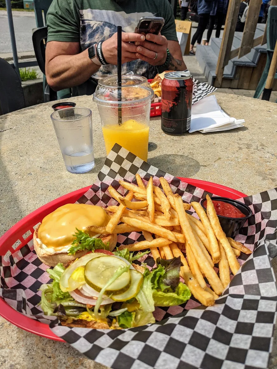 Cheese Burger with Fries, The Siding Café