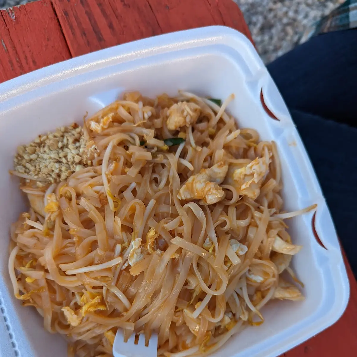 Chicken Pad Thai with Peanuts