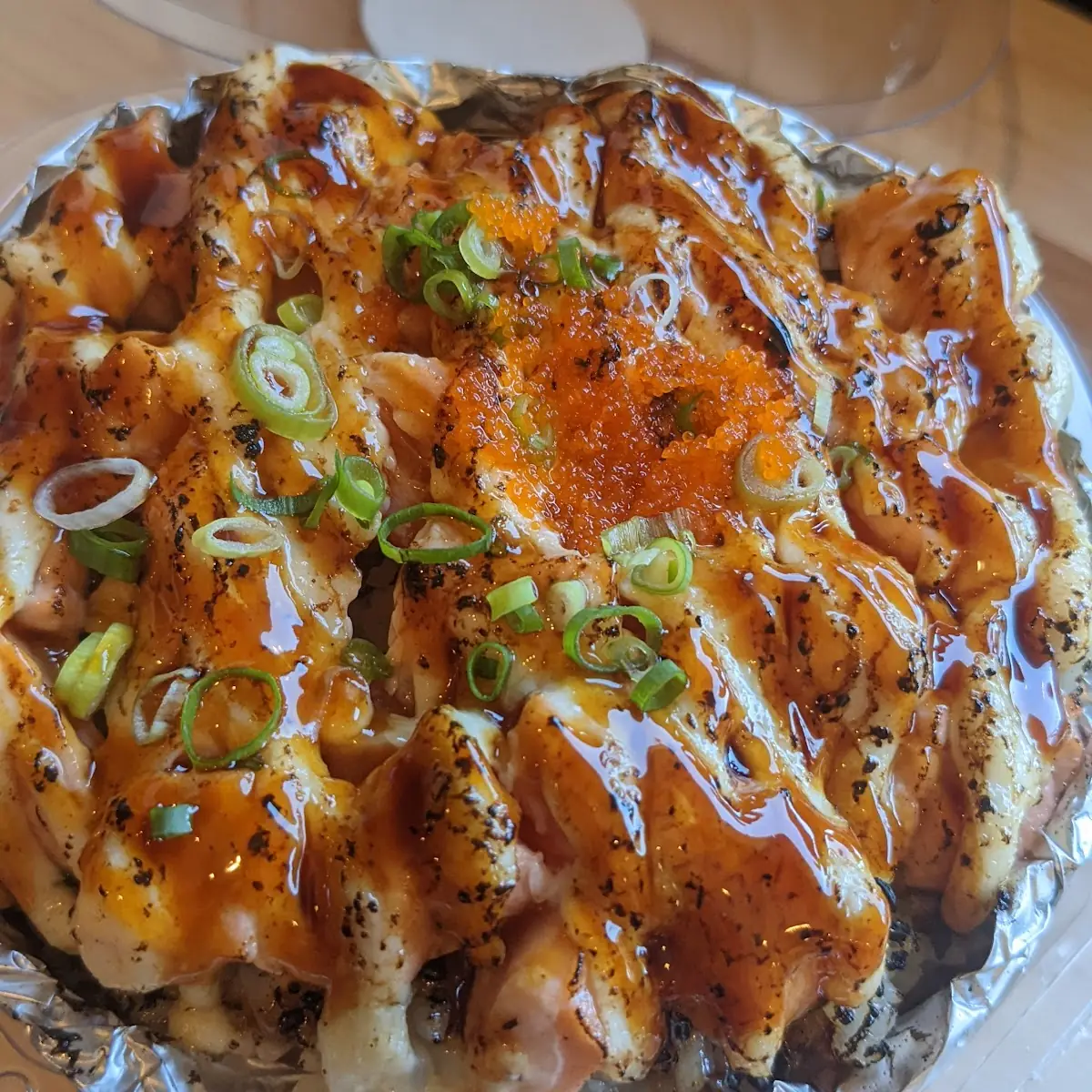 Garlic Salmon Poke Bowl