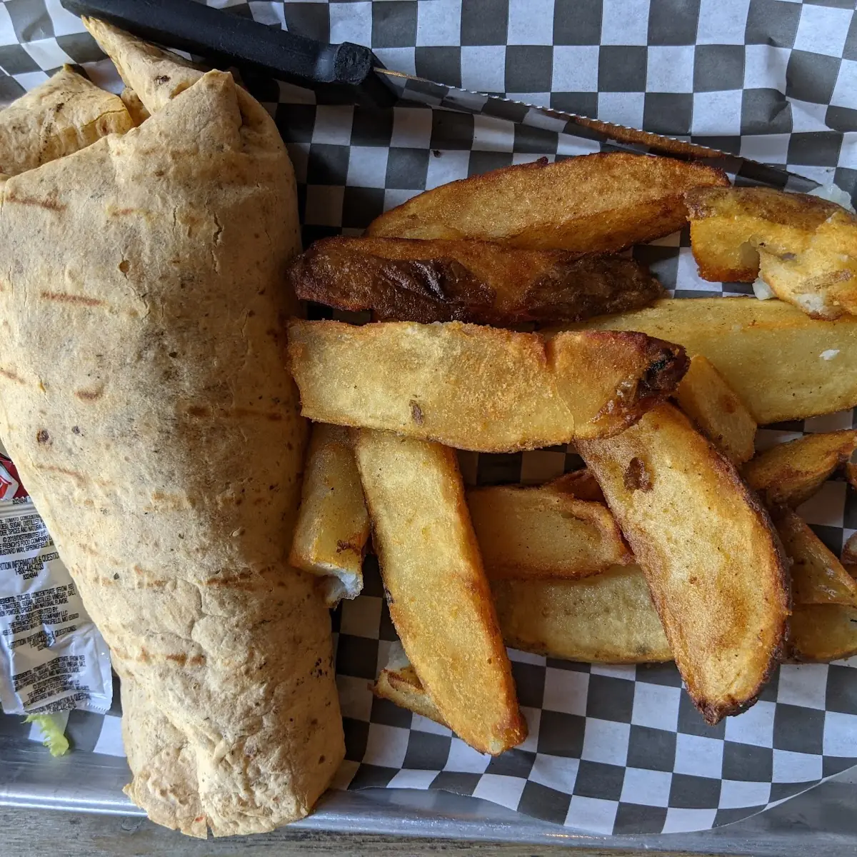 Curry Chicken and Potato Wrap
