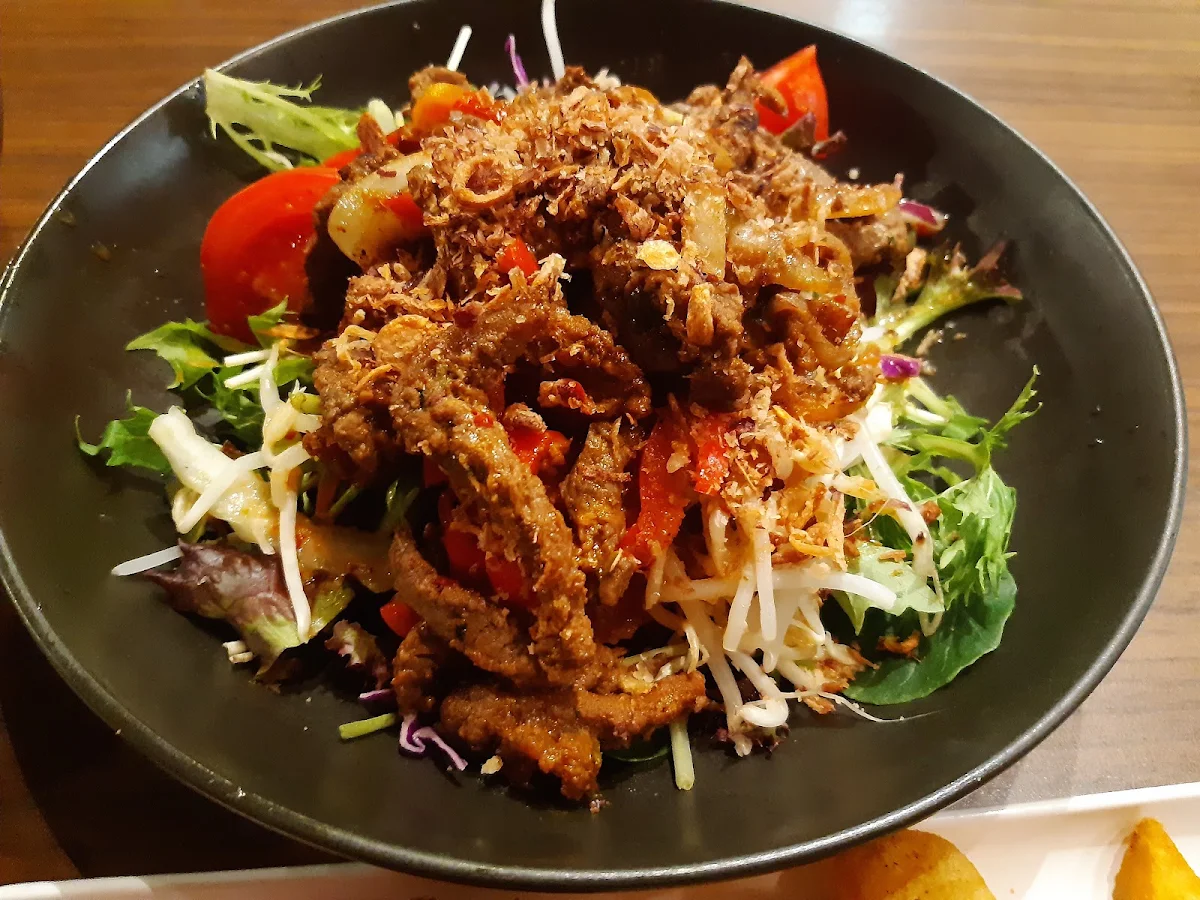 Asian Beef Salad, Blue Cattle Dog Hotel