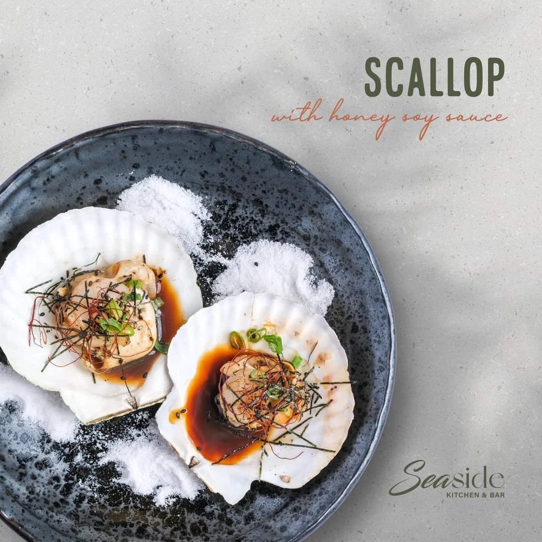 Grilled Scallop 2 pcs, SEASIDE Kitchen & Bar Burleigh heads