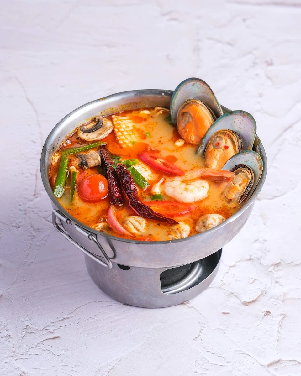 Tom Yum Soup, SEASIDE Kitchen & Bar Burleigh heads