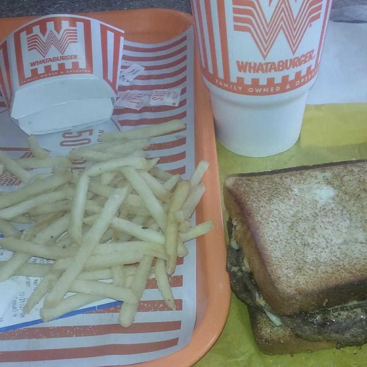 Pattymelt Medium Fries and Coke