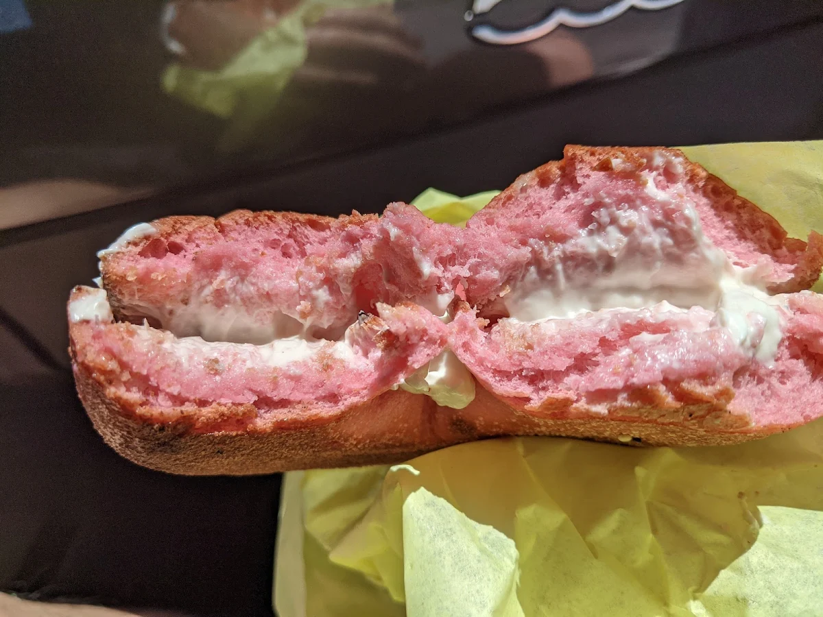 Strawberry Bagel with Strawberry Cream Cheese