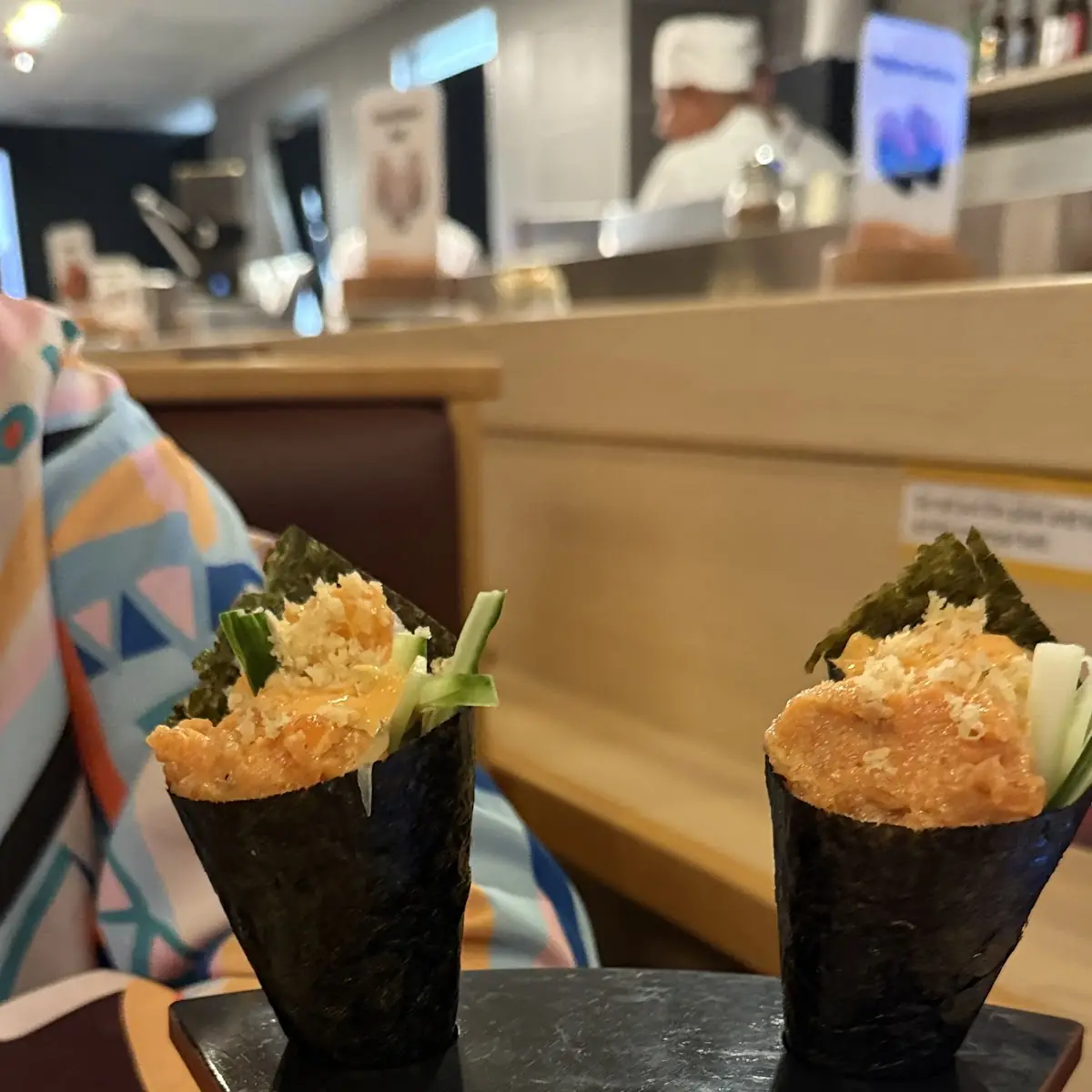 Spicy Salmon Temaki Hand Roll