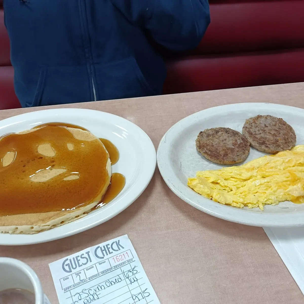 Pancakes Sausage & Eggs