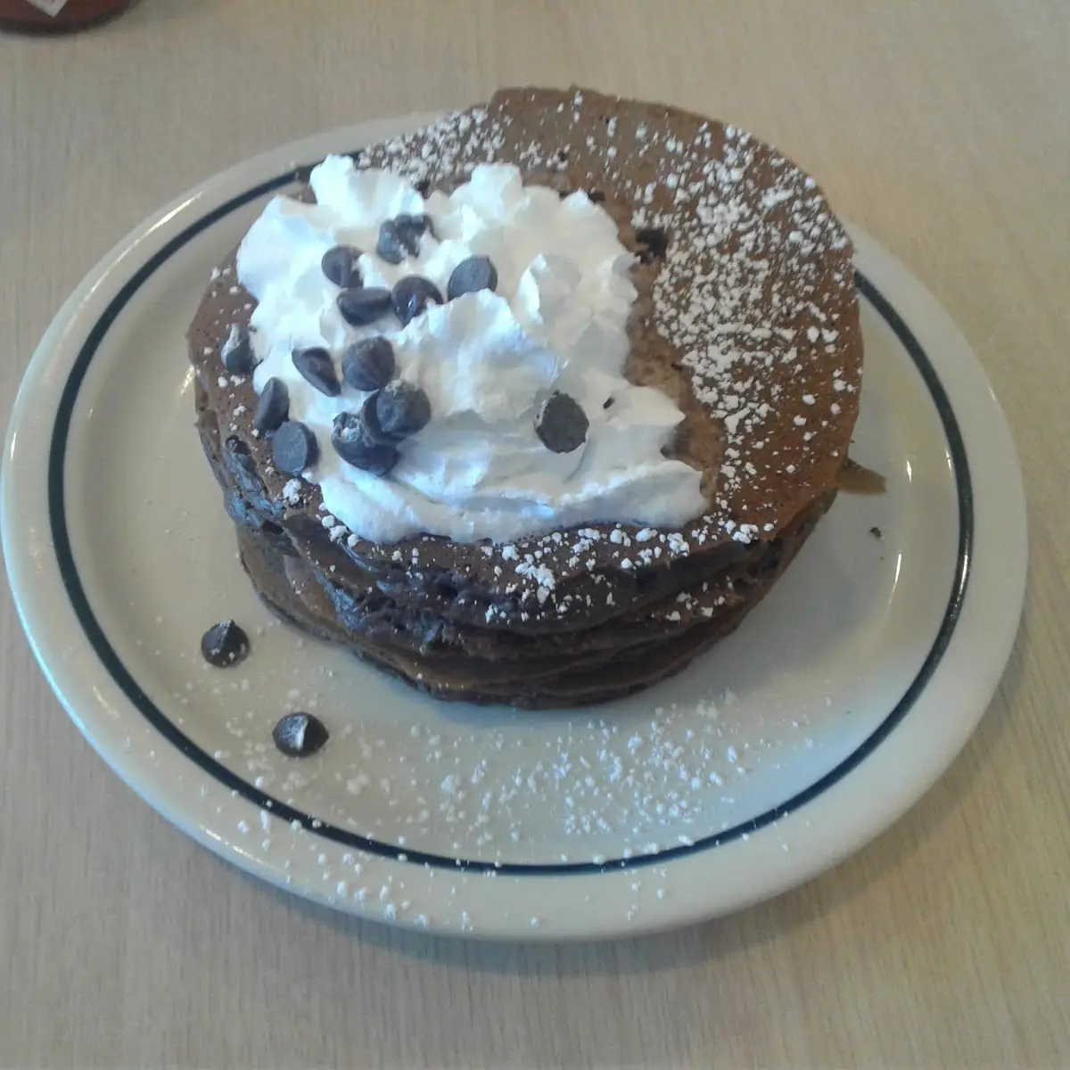 Belgian Dark Chocolate Mousse Pancakes