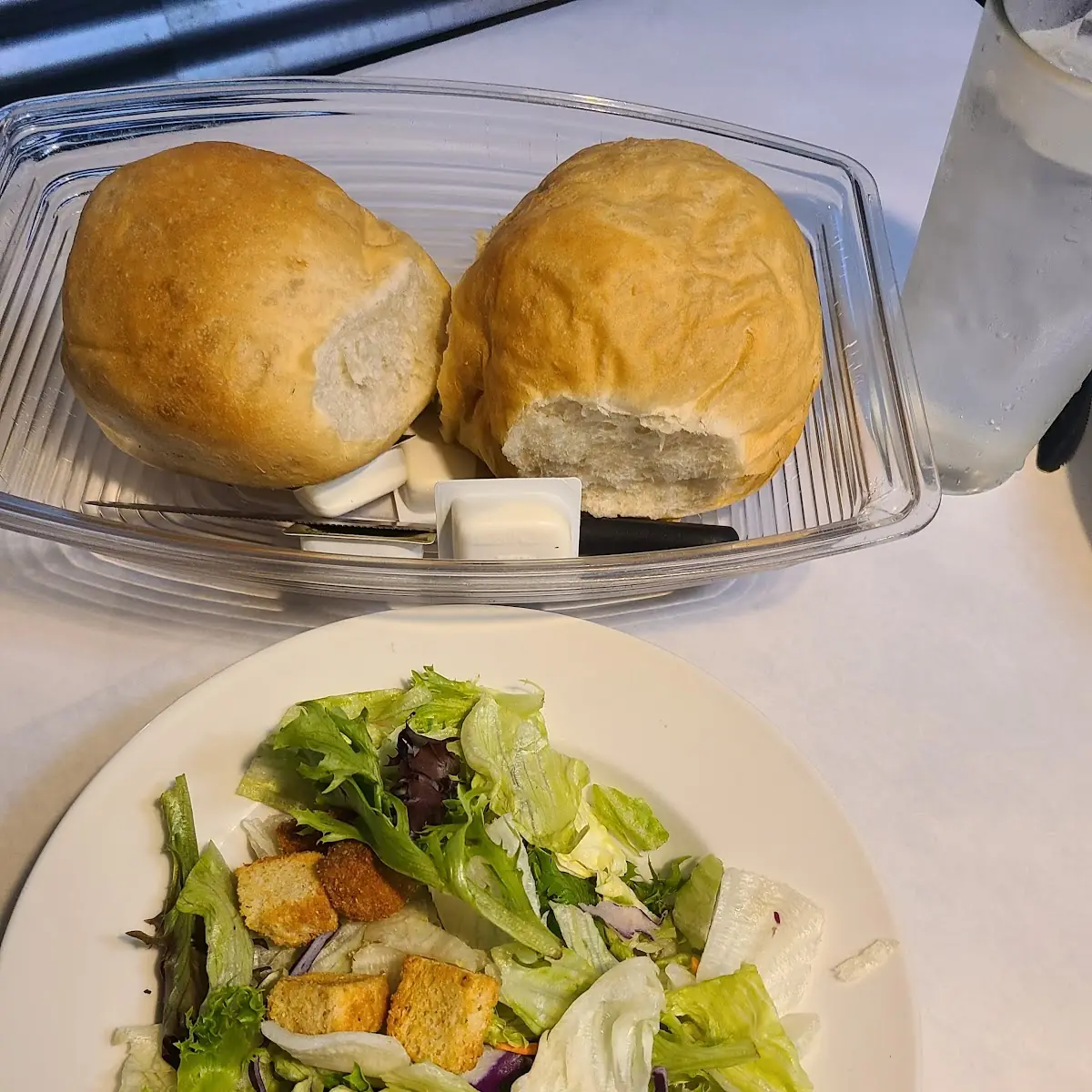 House Salad and Fresh Rolls