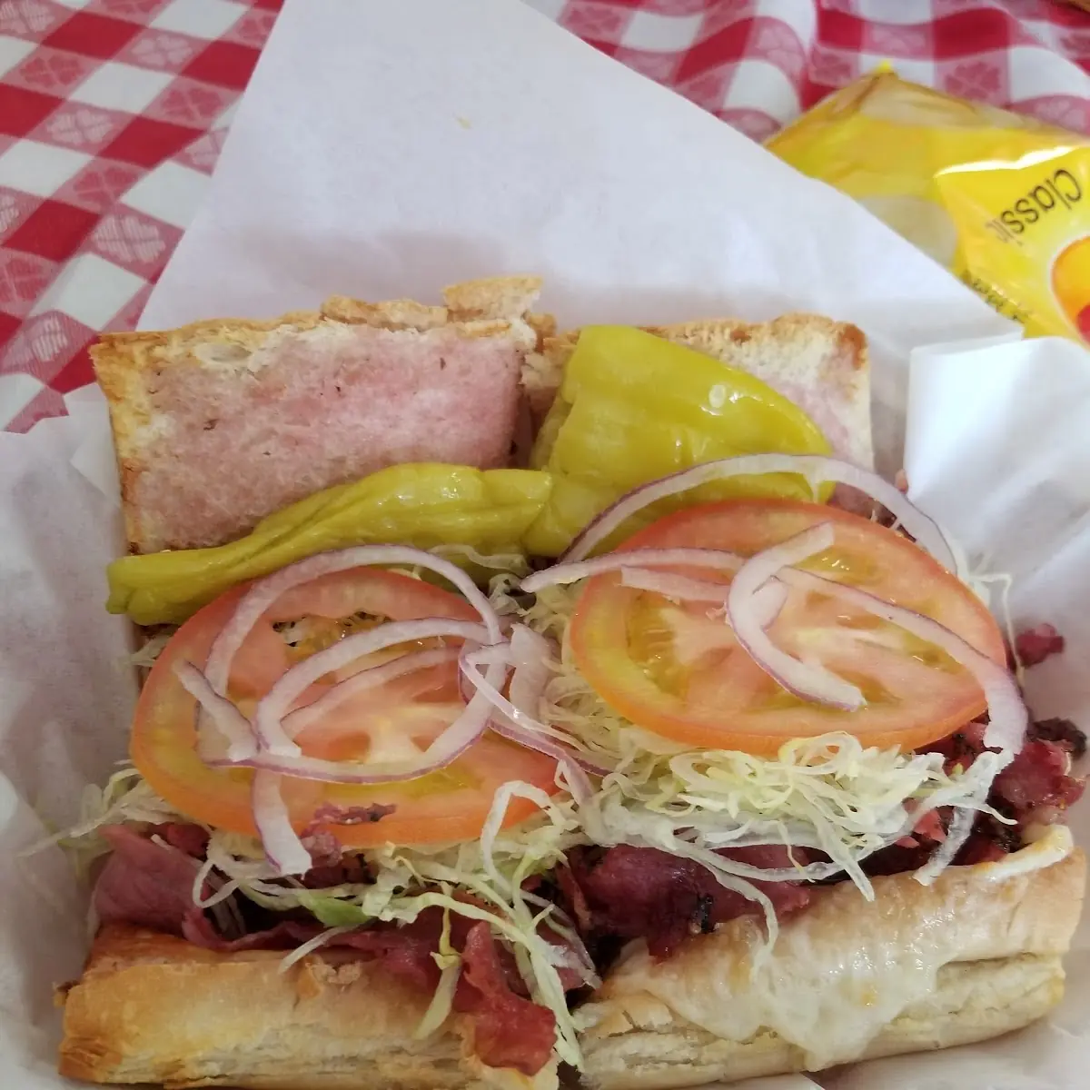 Hot Pastrami Sandwich