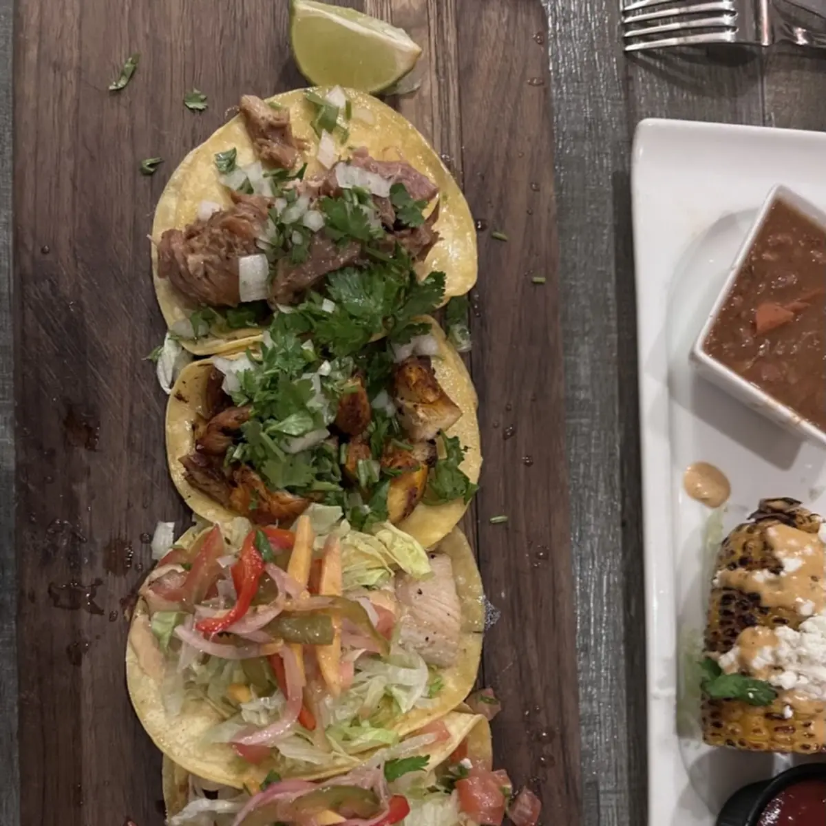 Carnitas Soft Taco and Chicken Mole Enchilada