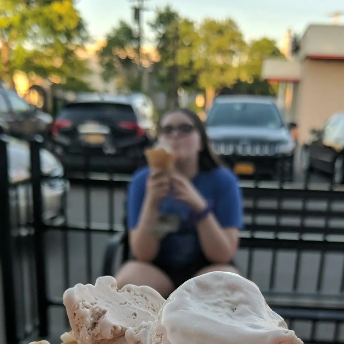 Pretzel Ice Cream in a Waffle Cone
