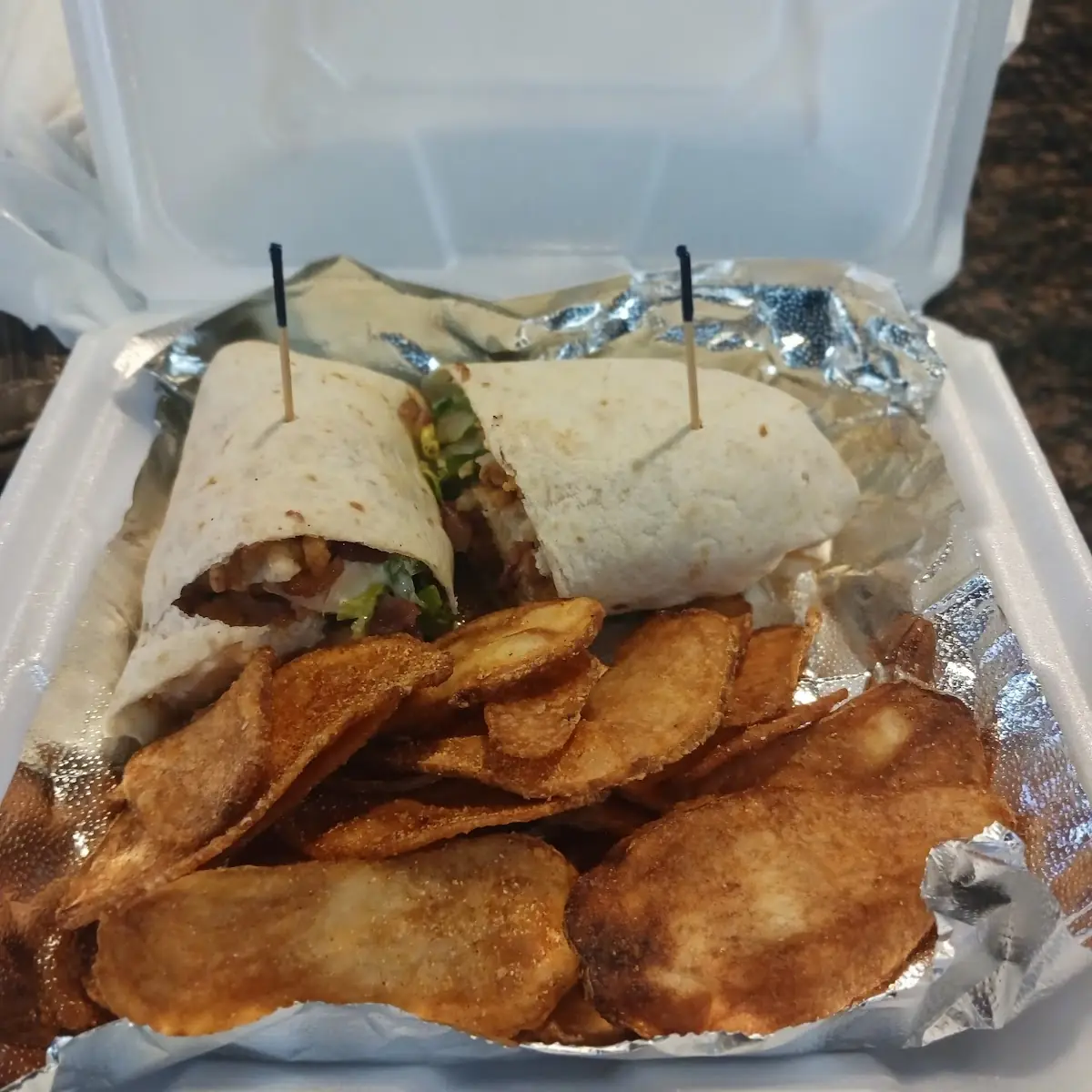 Chicken Wrap with Chips
