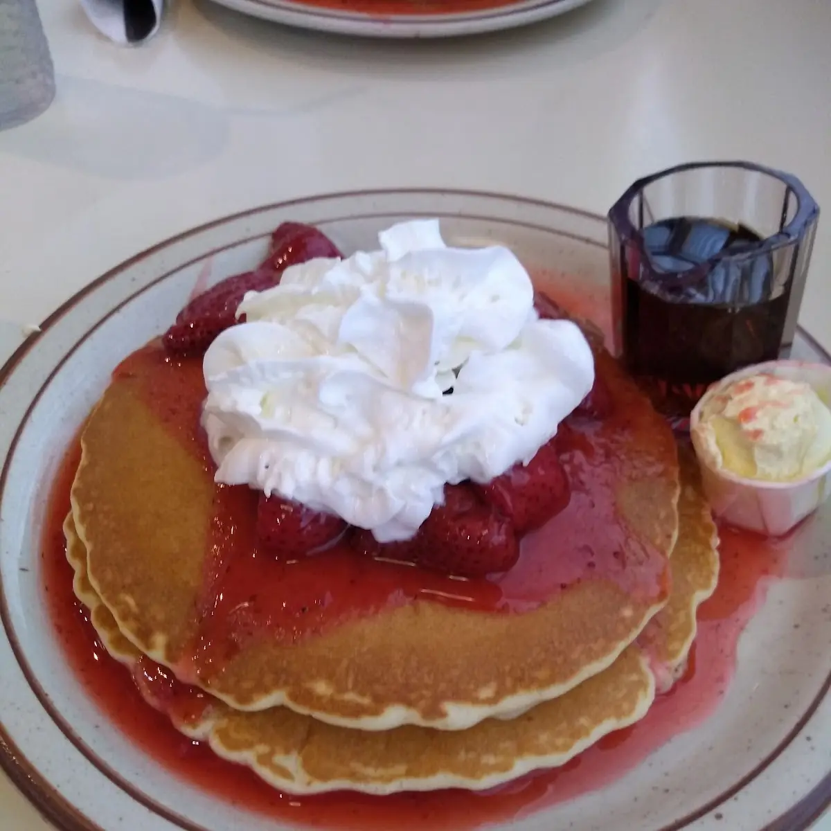 Stack of Strawberry Pancakes