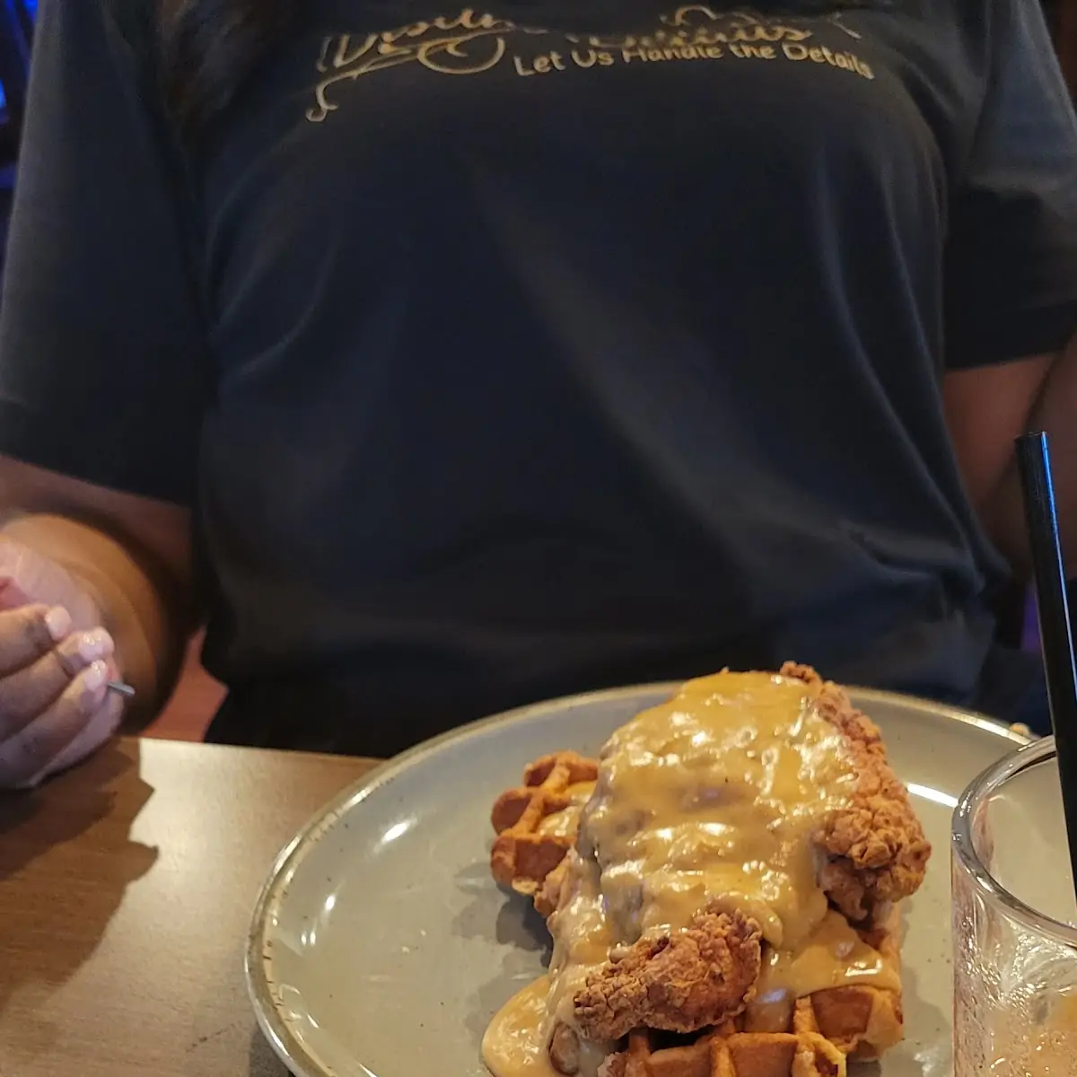 Deviled Eggs and Chiken and Waffles