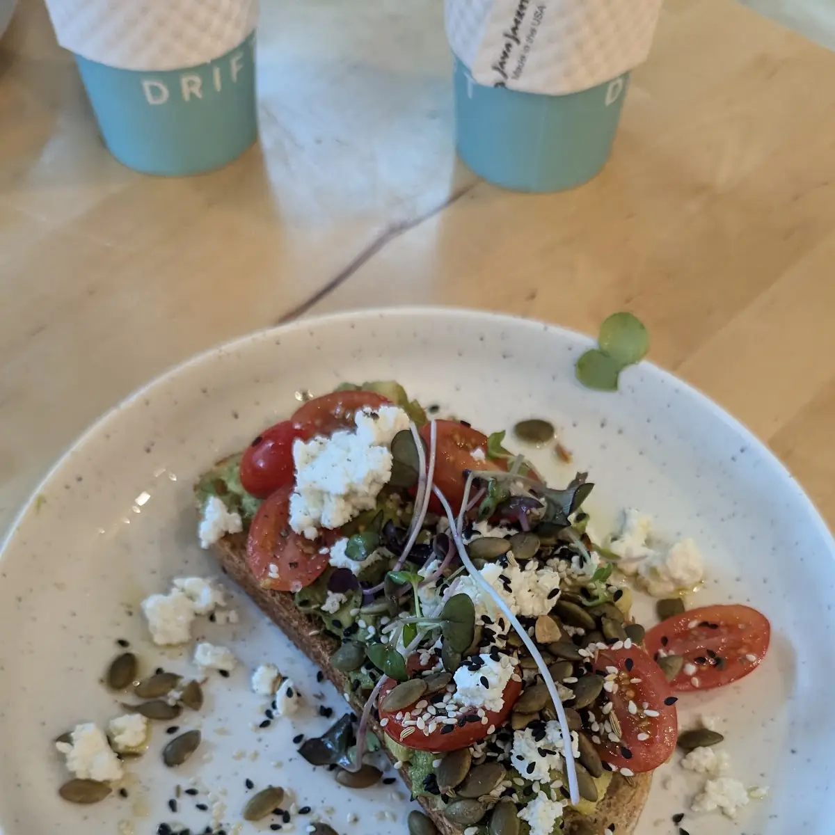 Avocado Toast with Tomato and Feta Cheese