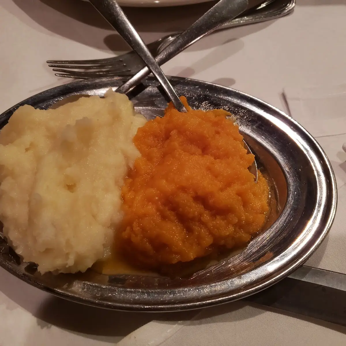 Mashed Potatoes and Mashed Sweet Potatoes