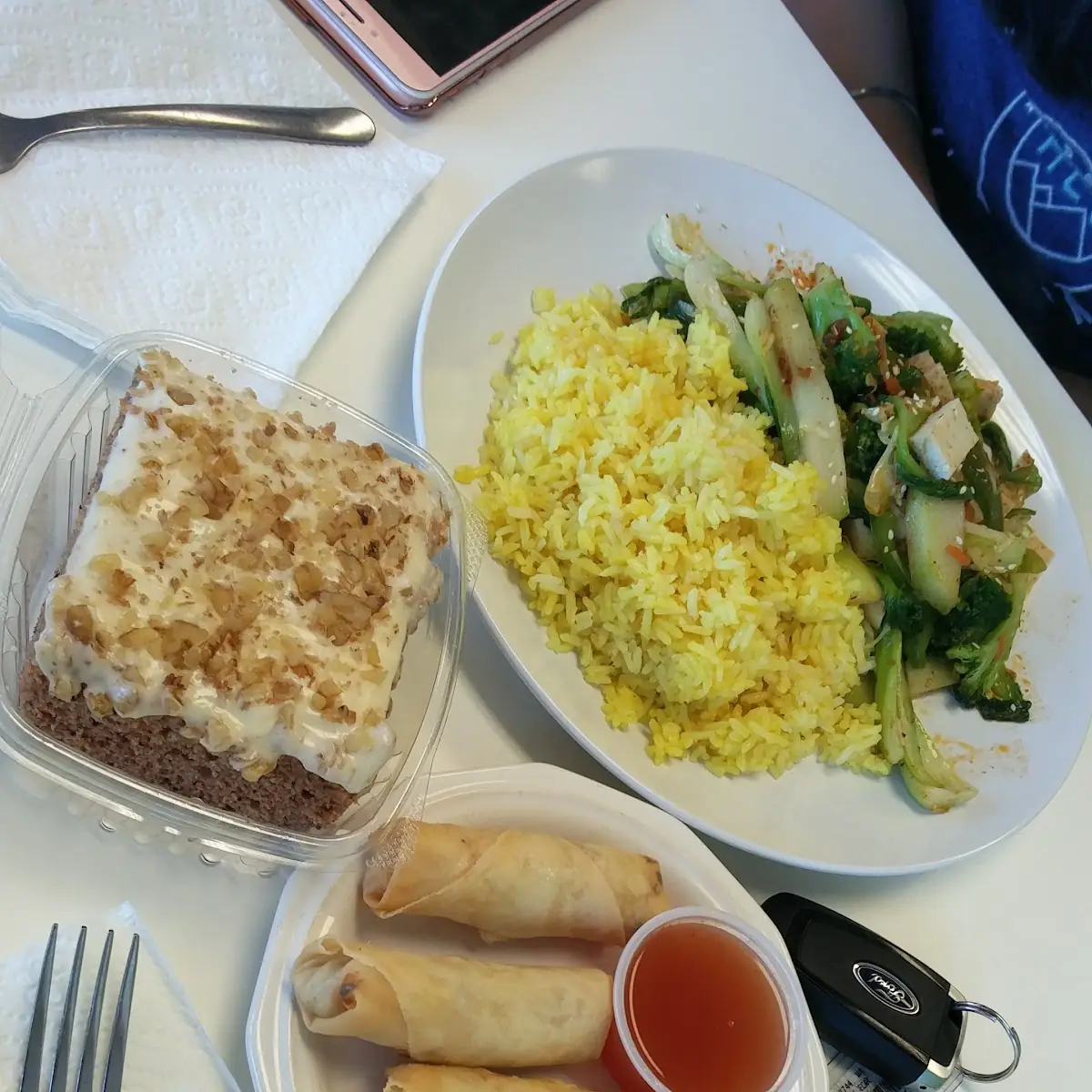 Spring Rolls & Rice