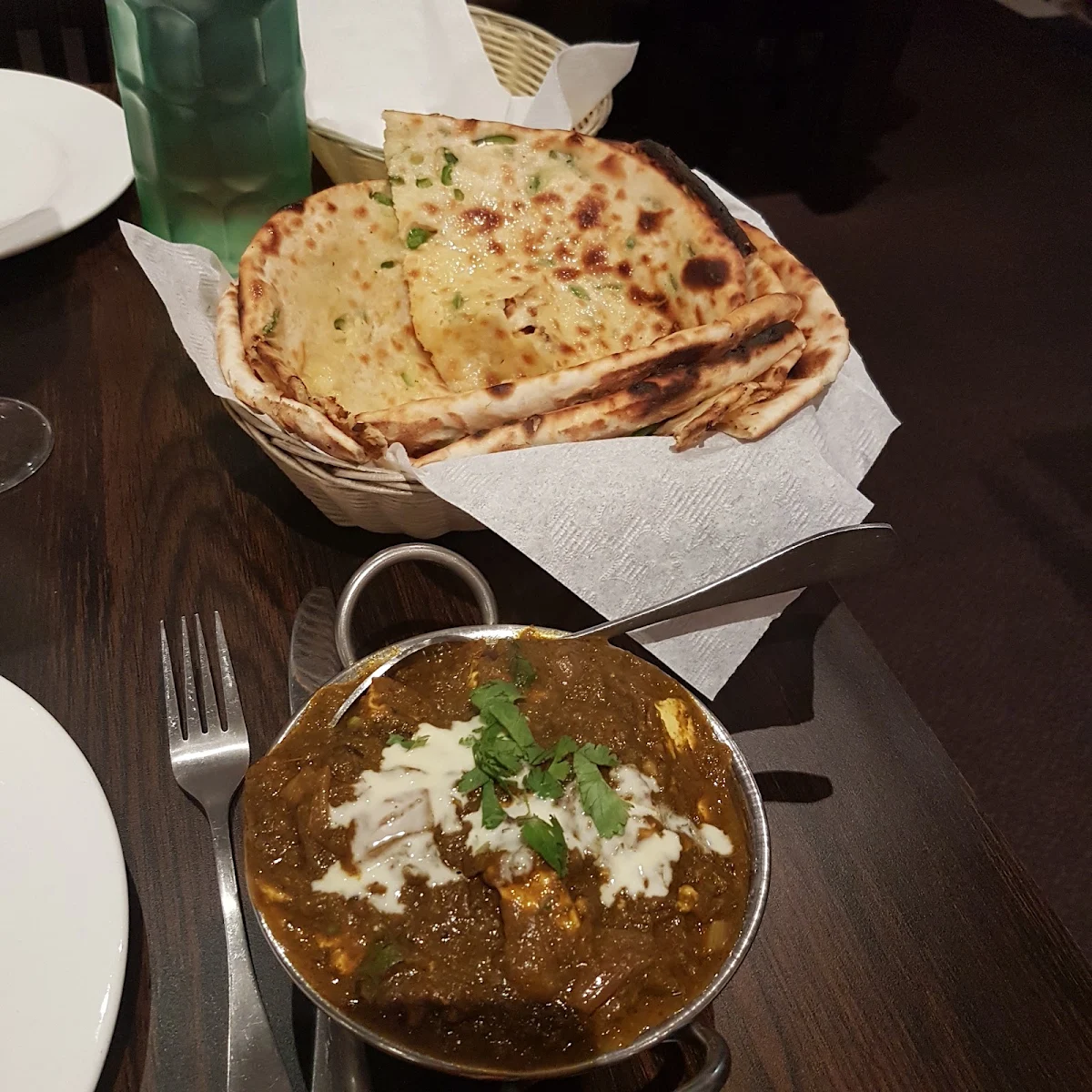 Garlic and Cheese Naan Bread, Tanveer's Curry Hut Boonah