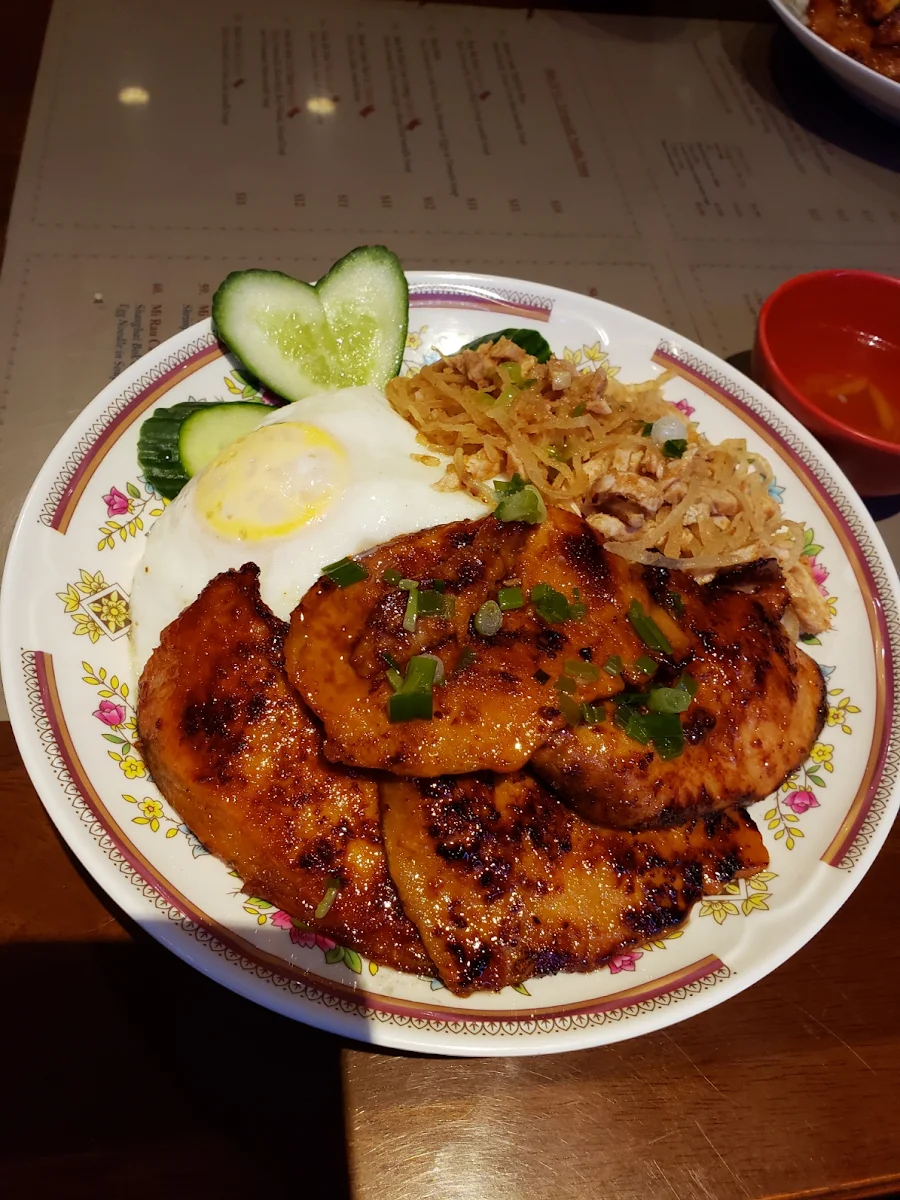 Grilled Beef and Chicken on Rice