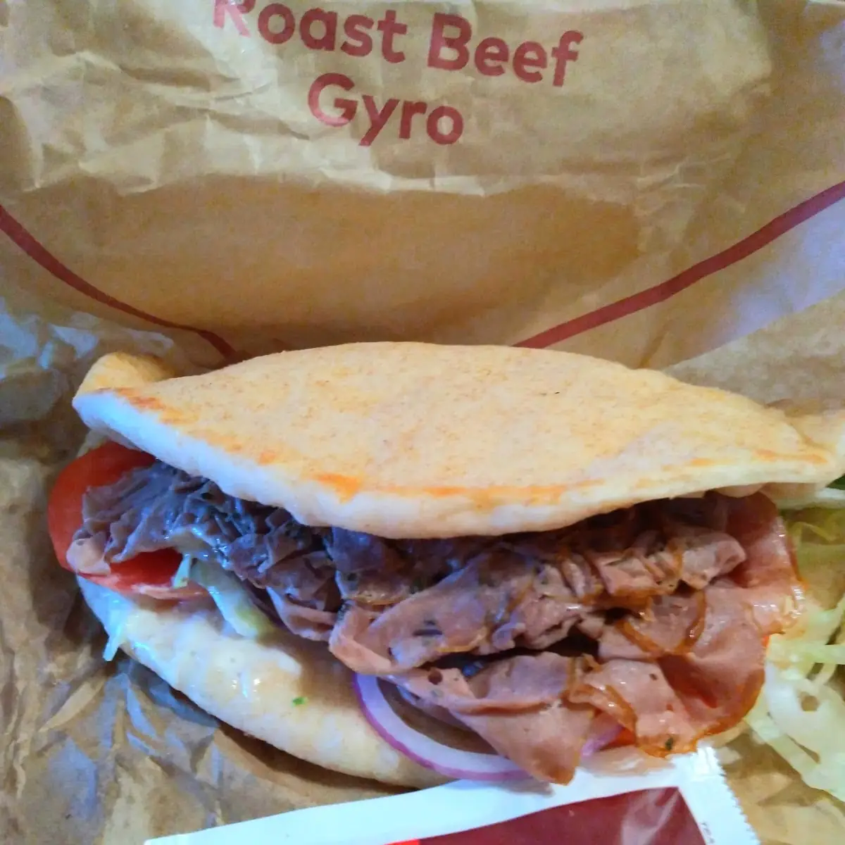 Roast Beef Gyro Sandwich