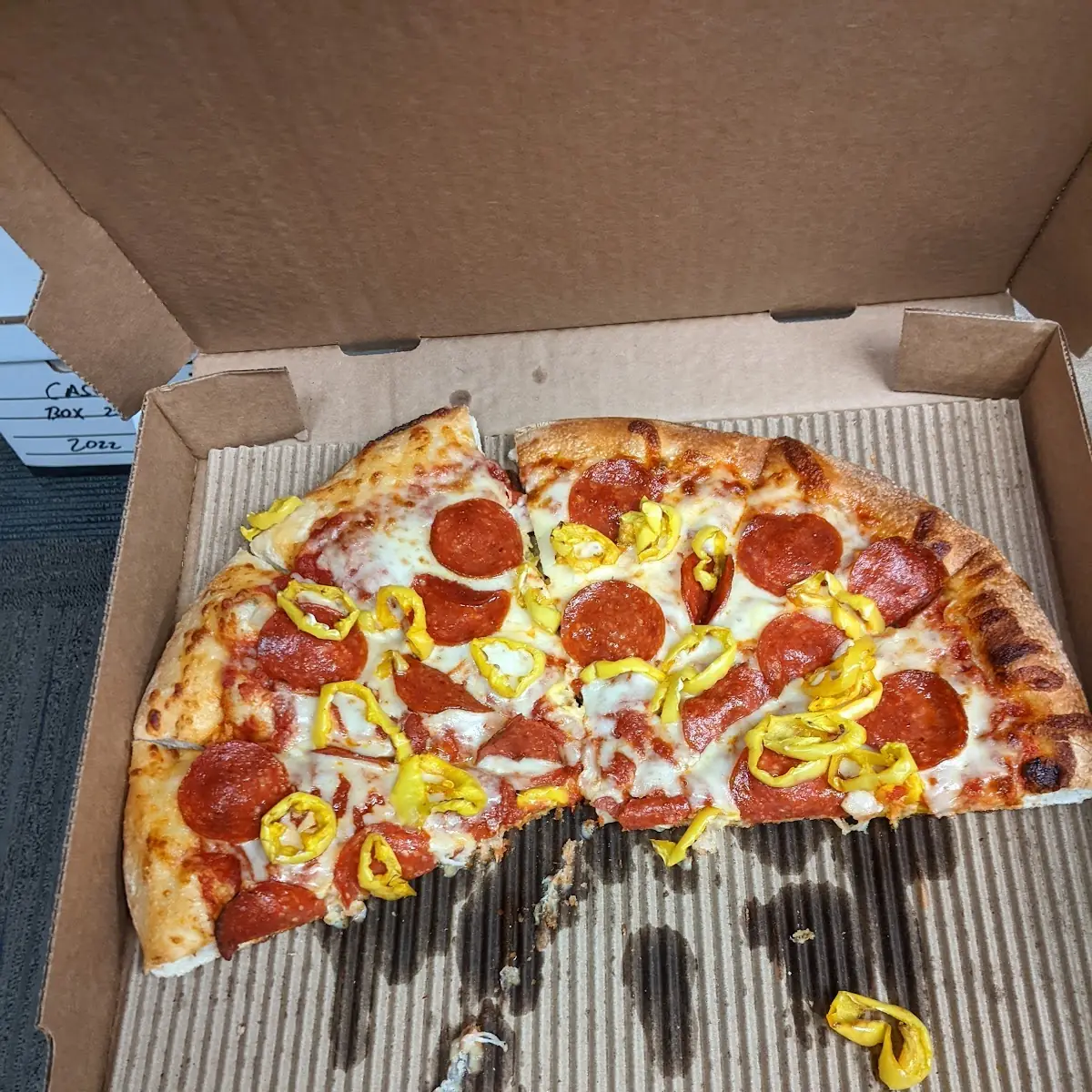 Pepperoni and Banana Peppers