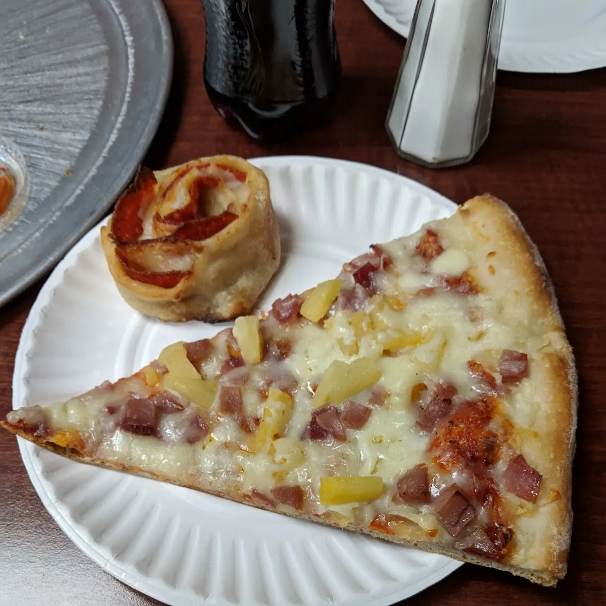 Hawaiian Pizza and a Pepperoni Roll