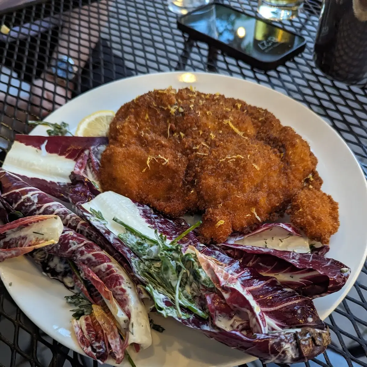 Hot Chicken Milanese Radicchio Ranch Dressing