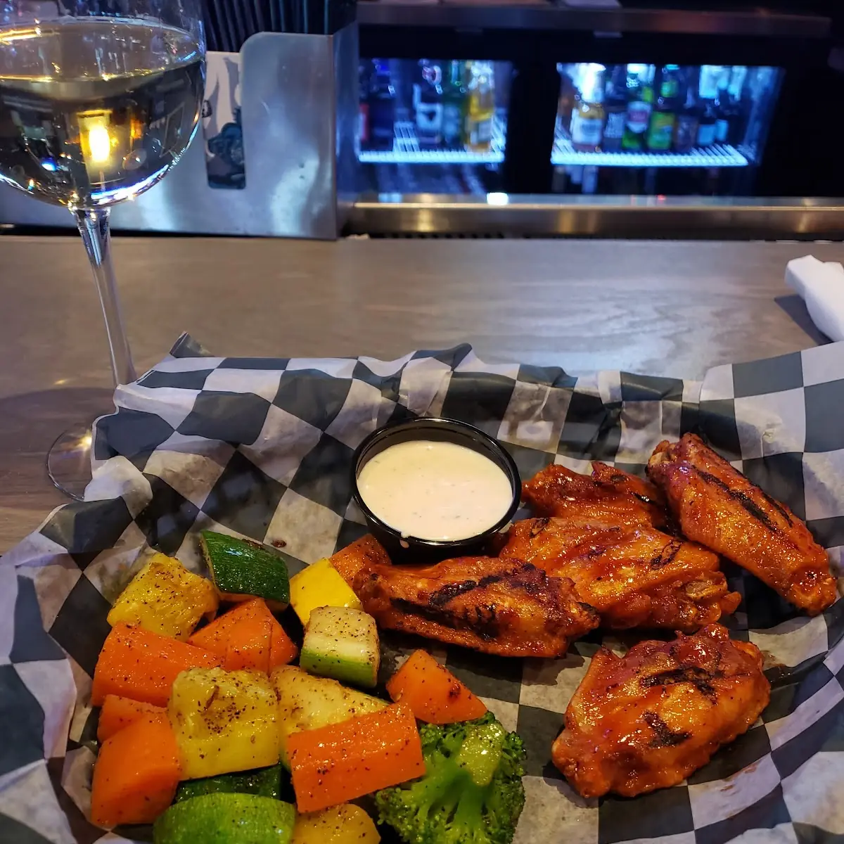 Buffalo Wings and Veggies