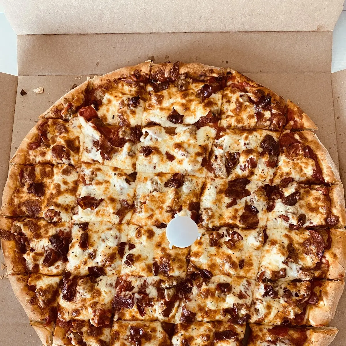 Double Crust - Pepperoni Bacon Sausage Pizza