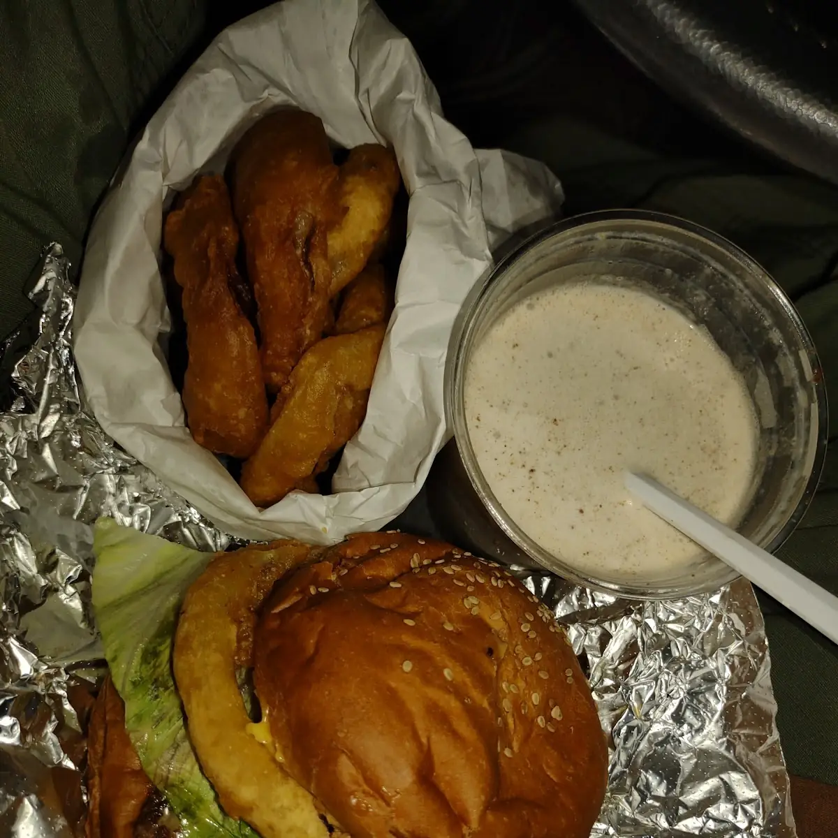 Burger Fries Onion Rings