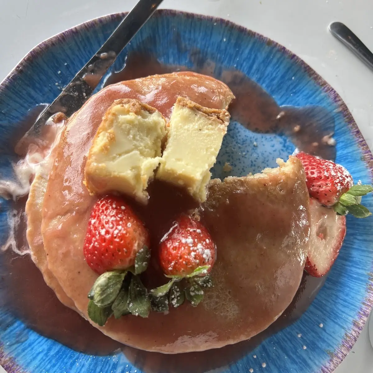 Strawberry Cheesecake Pancakes