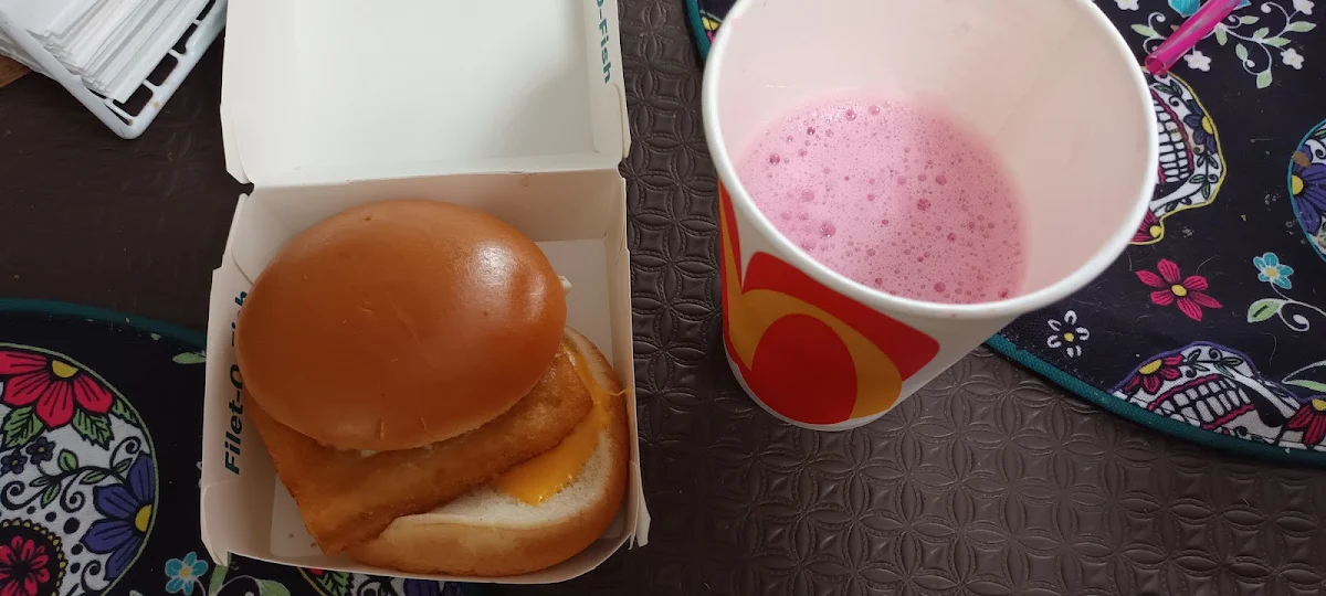 Fish Burger and Frozen Raspberry, McDonald's Fulham Gardens