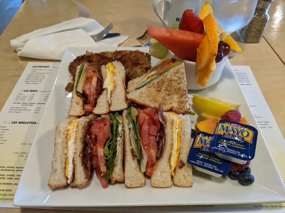 Club Sandwich Déjeuner Avec Fruits, L'Oeuficiel