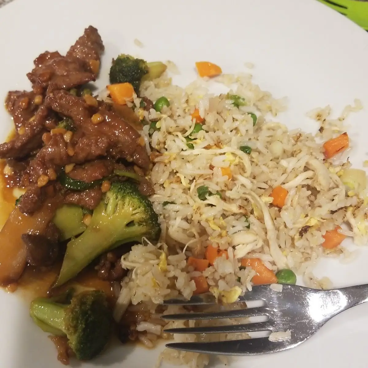 Beef Broccoli and Chicken Fried Rice