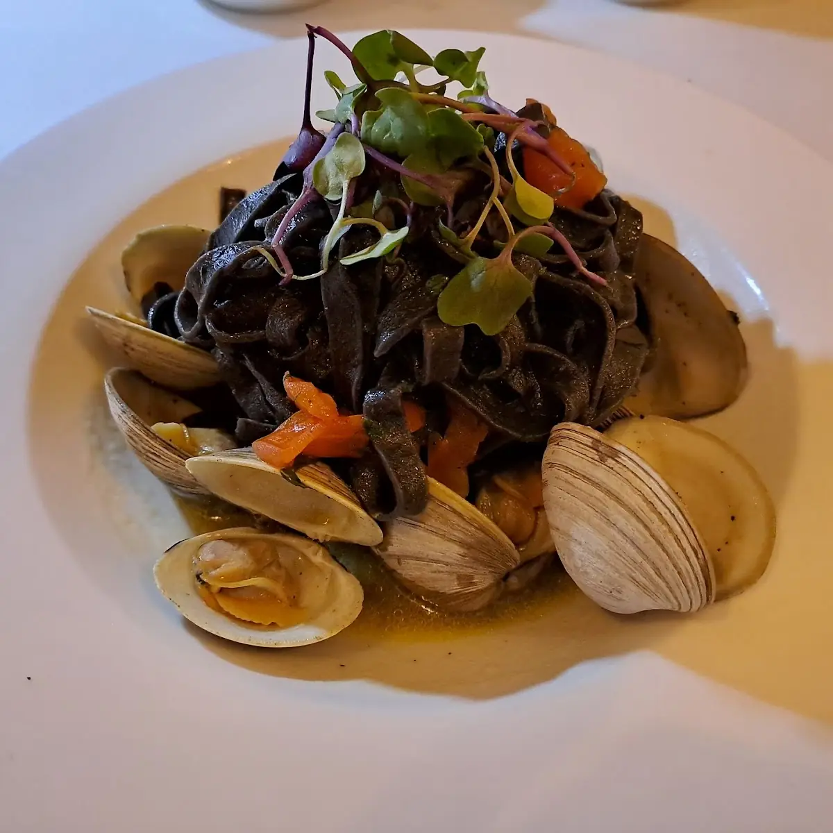 Squid Ink Linguine with Clams