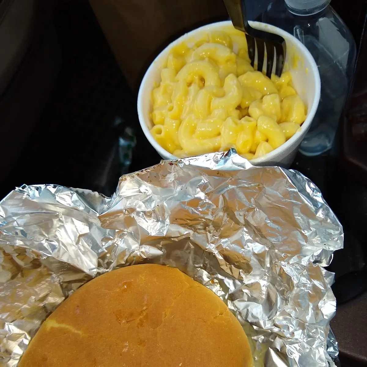 BBQ Burger and Mac and Cheese