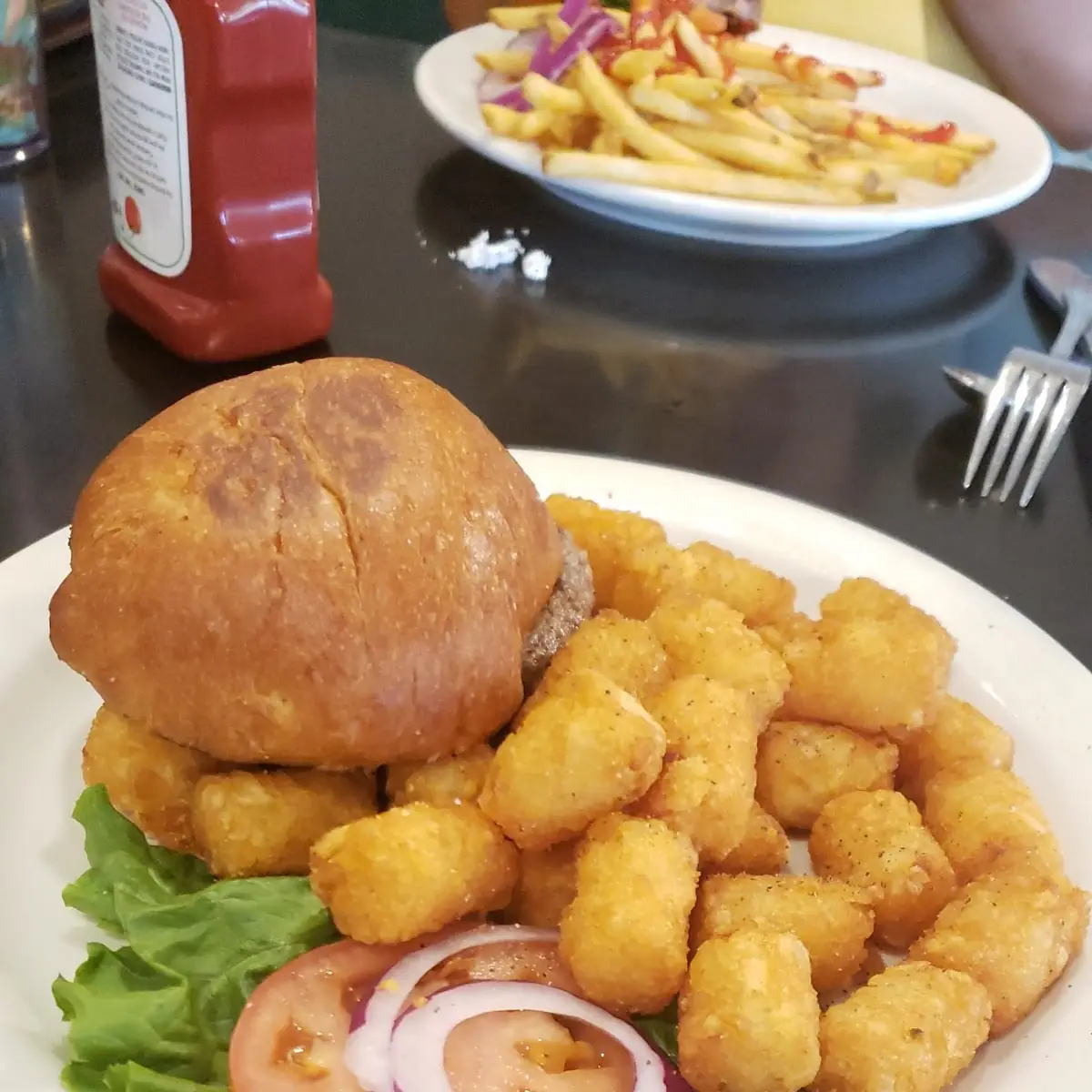 Simple Burger and Fries