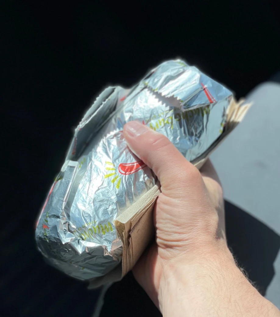 Regular Size Burrito Weighed Well over 500g