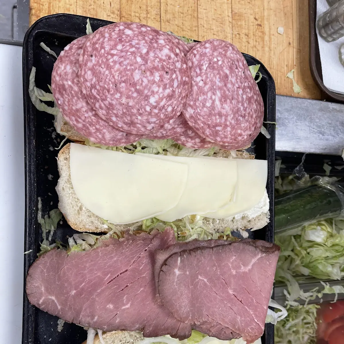 Genoa Salami Grinder and Roast Beef Grinder