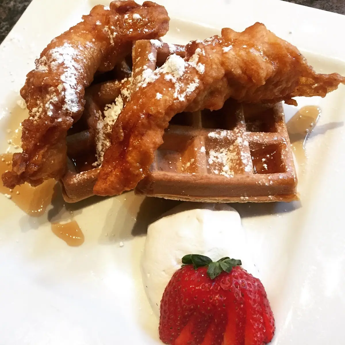 Belgian Waffles & Chicken Strips