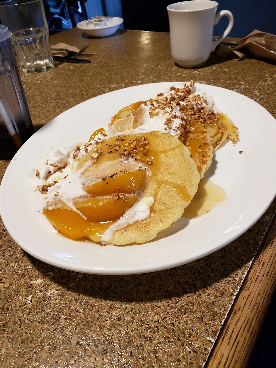 Peach and Pecan Pancakes