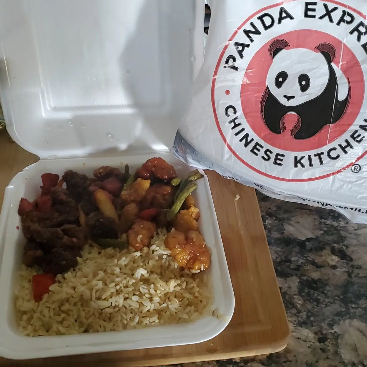 Sesame Chicken Beijing Beef with Brown Rice
