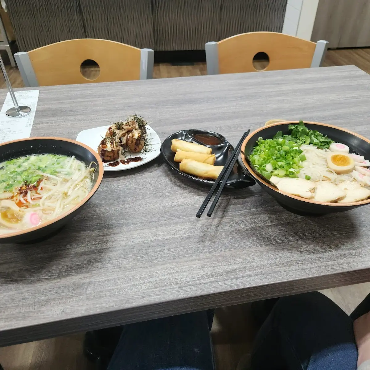 Ramen Octopus Balls and Spring Rolls