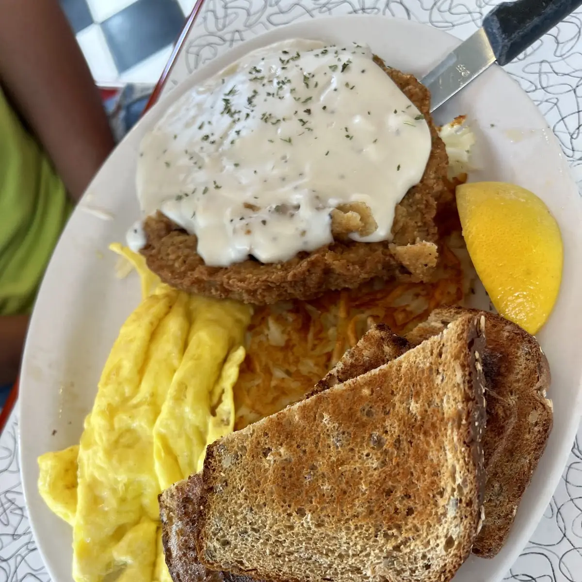 Country Fried Steak and Eggs