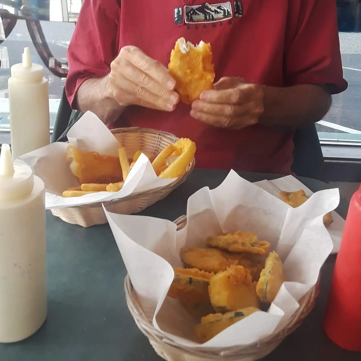 2 Fish and Chips and Fried Zucchini