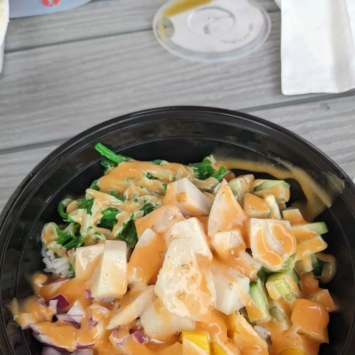 Spicy Ginger White Tuna Poke Bowl