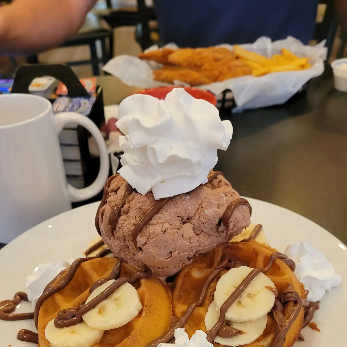 Strawberry Banana Loaded Waffle