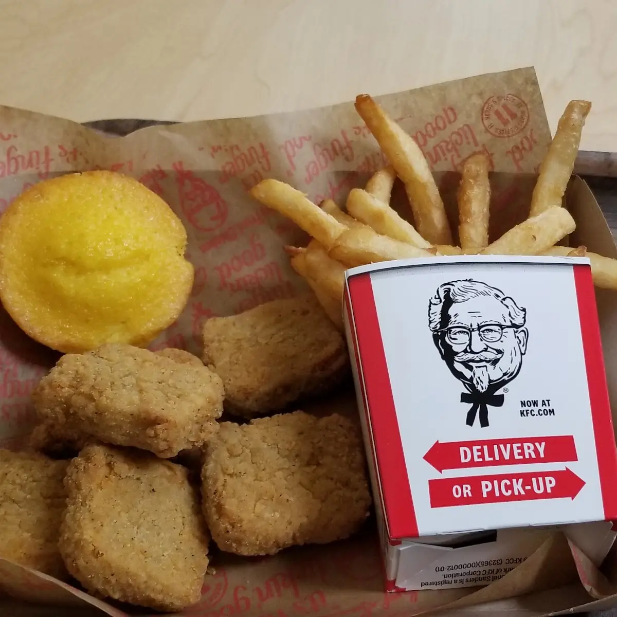 Beyond Fried Chicken Nuggets w Fries & Cornbread