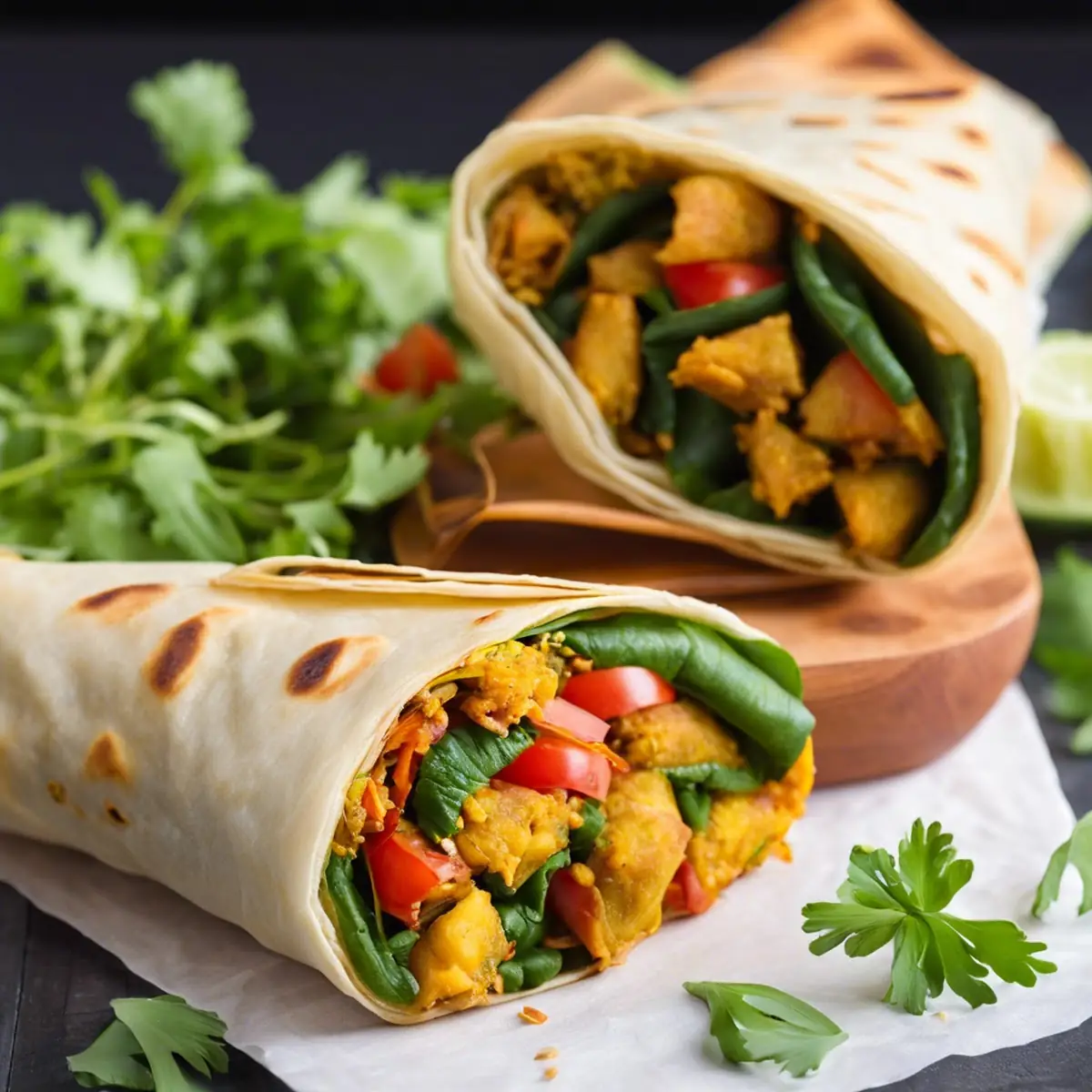 Vegetable Samosa Wrap